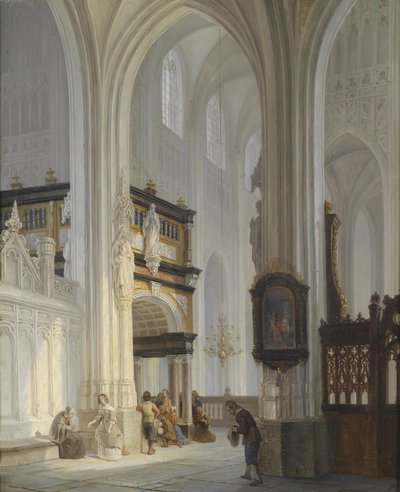 Interno di una chiesa da Bernardus van de Laar